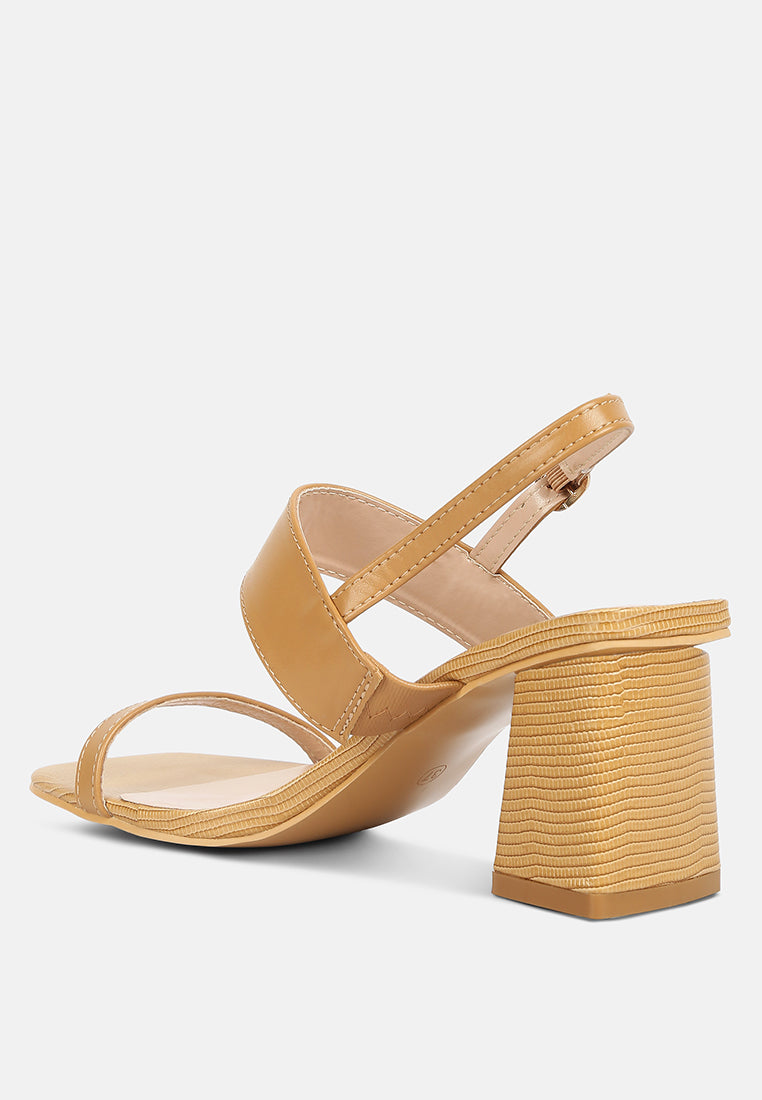 Kirk Elasticated Gussets Block Heel Sandals - Tigbul's Variety Fashion Shop