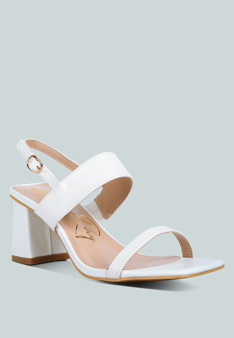 Kirk Elasticated Gussets Block Heel Sandals - Tigbul's Variety Fashion Shop