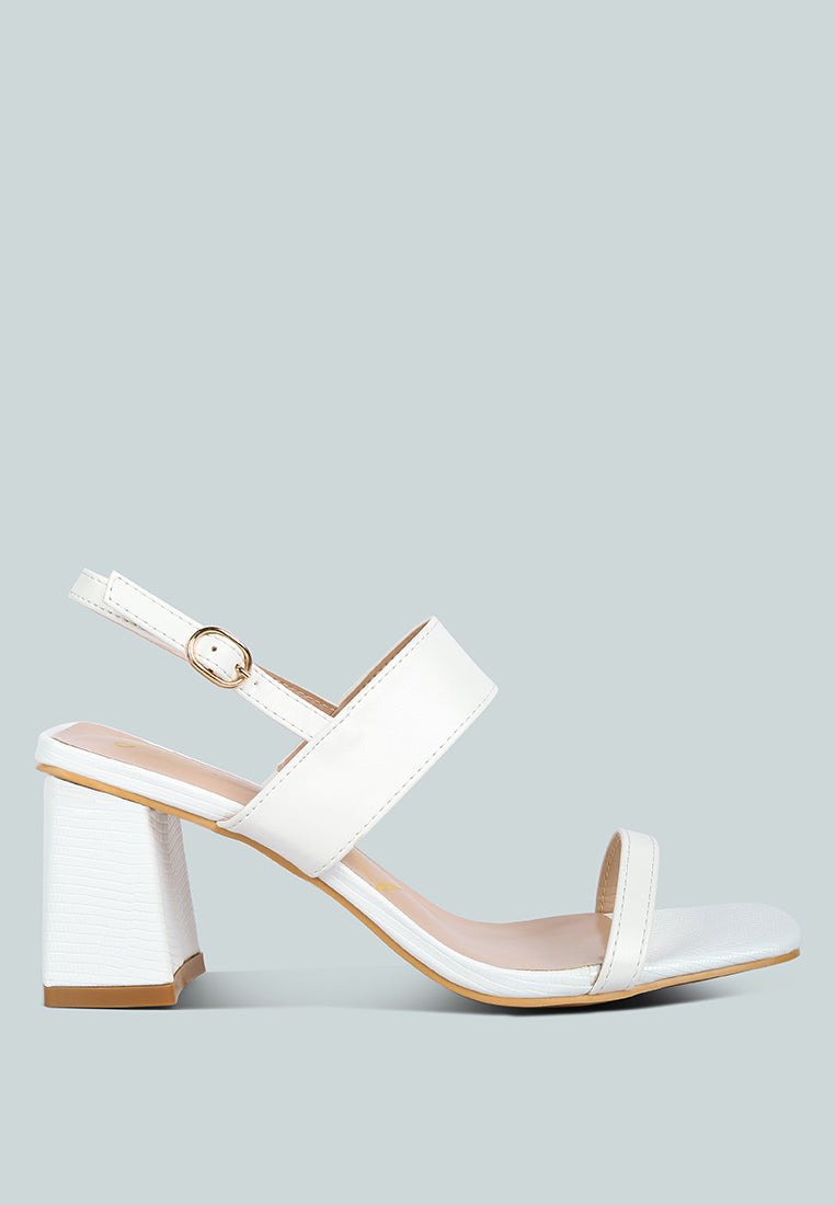 Kirk Elasticated Gussets Block Heel Sandals - Tigbul's Variety Fashion Shop