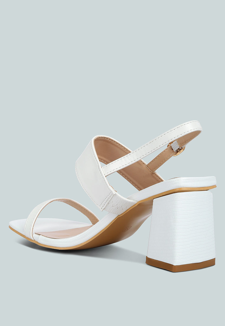 Kirk Elasticated Gussets Block Heel Sandals - Tigbul's Variety Fashion Shop