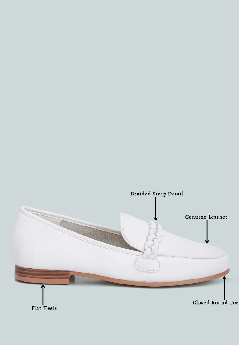 Kita Braided Strap Detail Loafers - Tigbul's Variety Fashion Shop