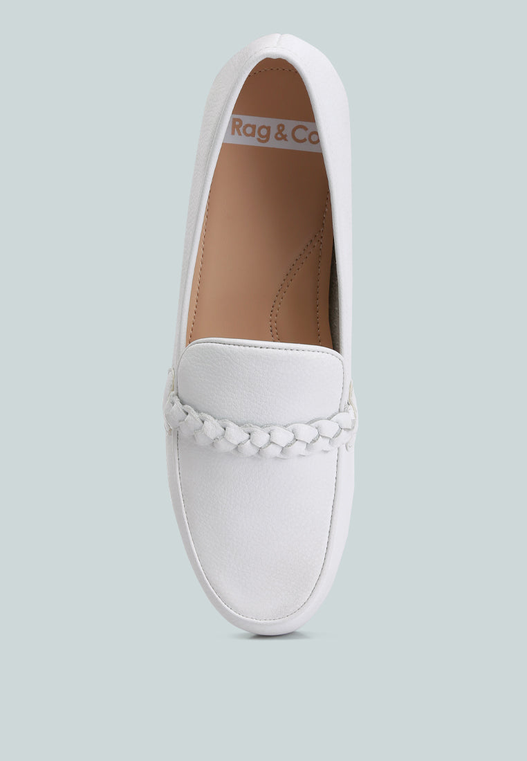 Kita Braided Strap Detail Loafers - Tigbul's Variety Fashion Shop