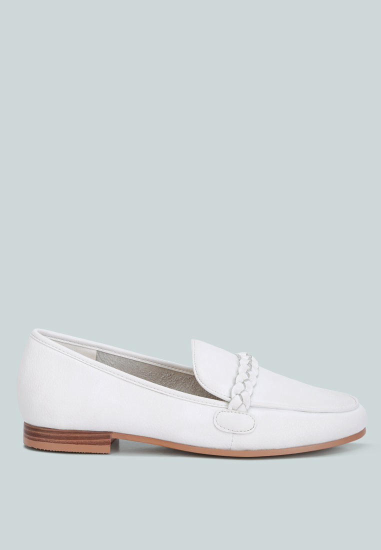 Kita Braided Strap Detail Loafers - Tigbul's Variety Fashion Shop