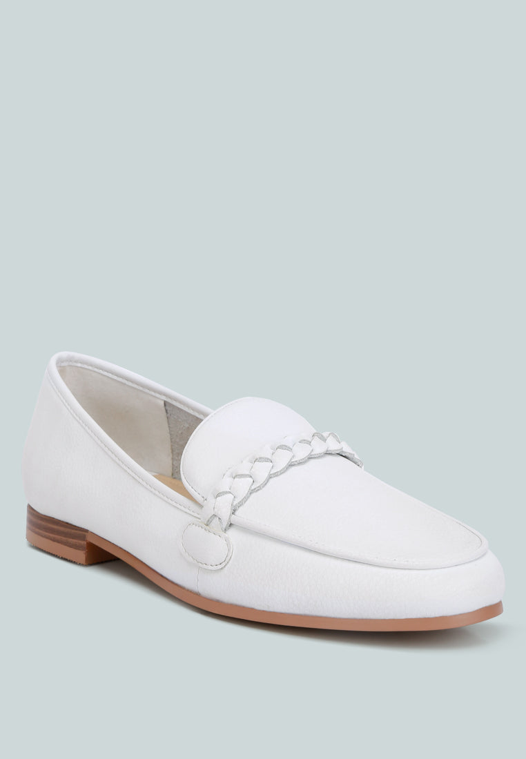 Kita Braided Strap Detail Loafers - Tigbul's Variety Fashion Shop