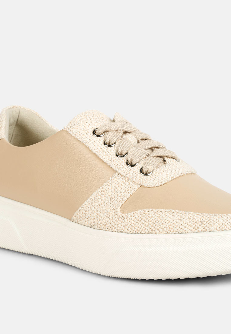 Kjaer Dual Tone Leather Sneakers