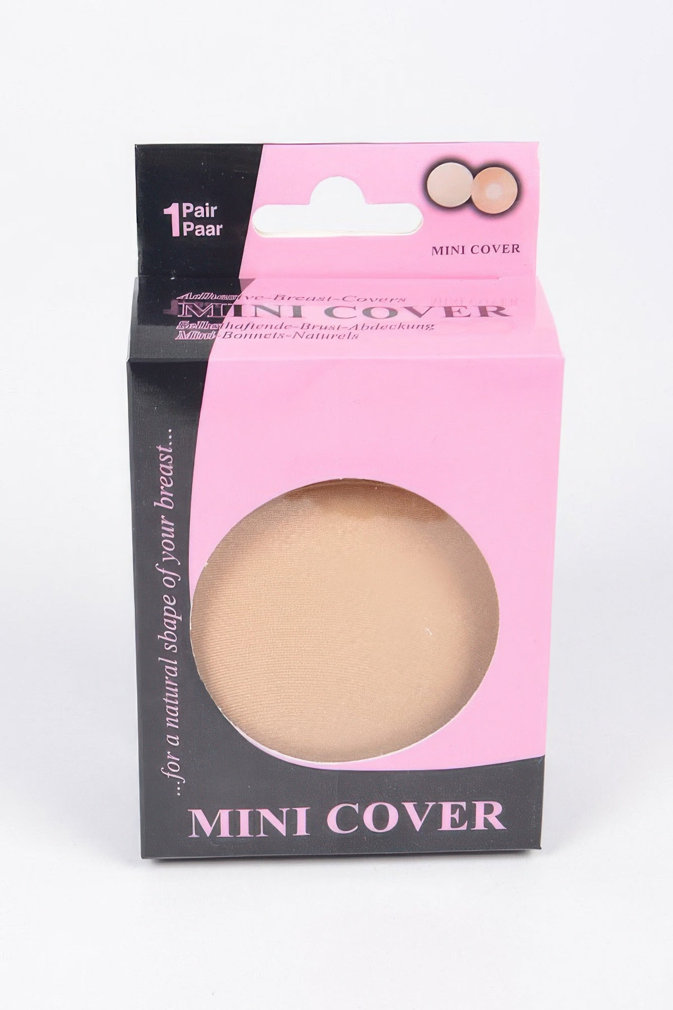 Mini nipple cover box, nude round cover pad, 1 pair