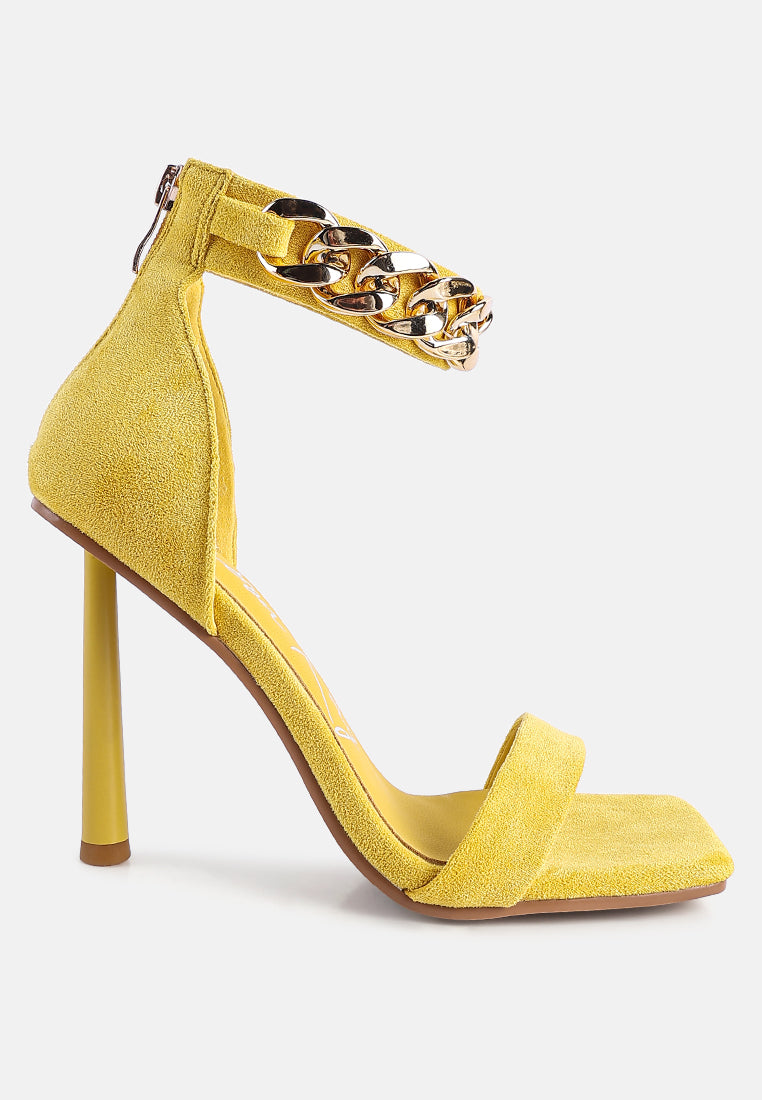 Last Sip Micro Suede High Heel Sandals - Tigbul's Variety Fashion Shop