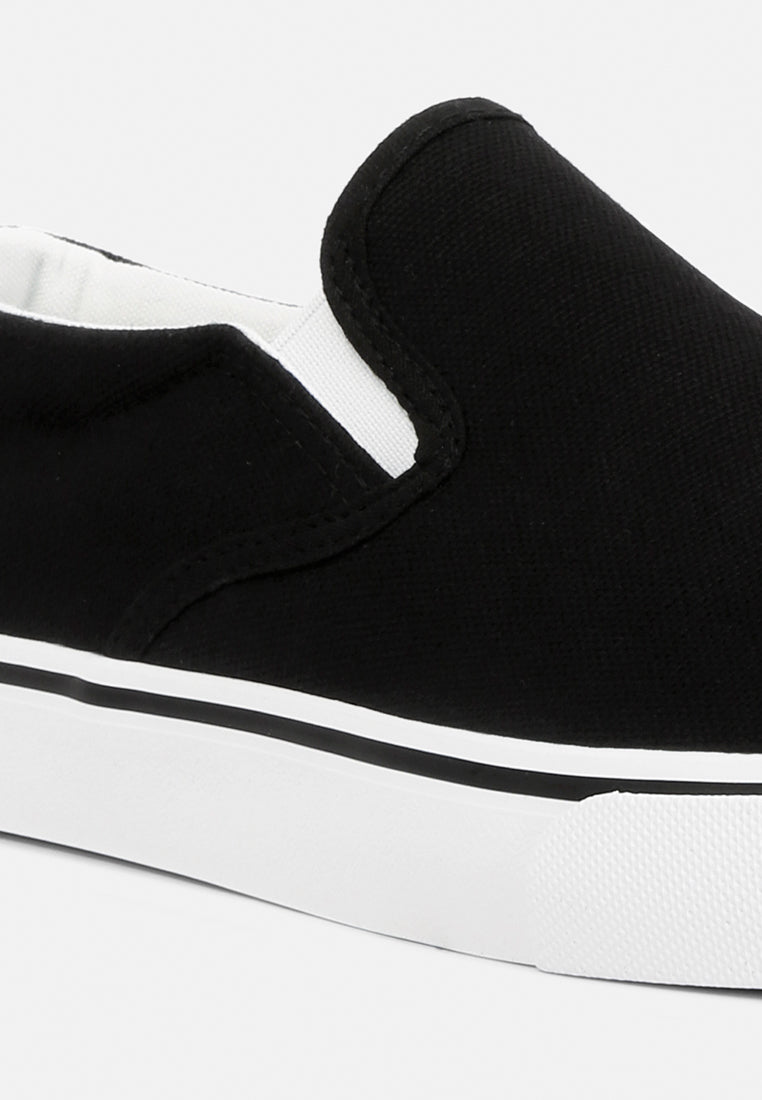 Laszlo Canvas Slip On Sneakers - Tigbul's Variety Fashion Shop