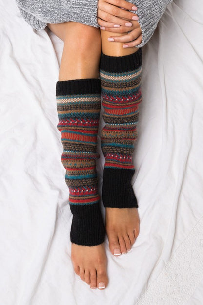 Soft Spun Acrylic Fair Isle Leg Warmers - Tigbul's Variety Fashion Shop