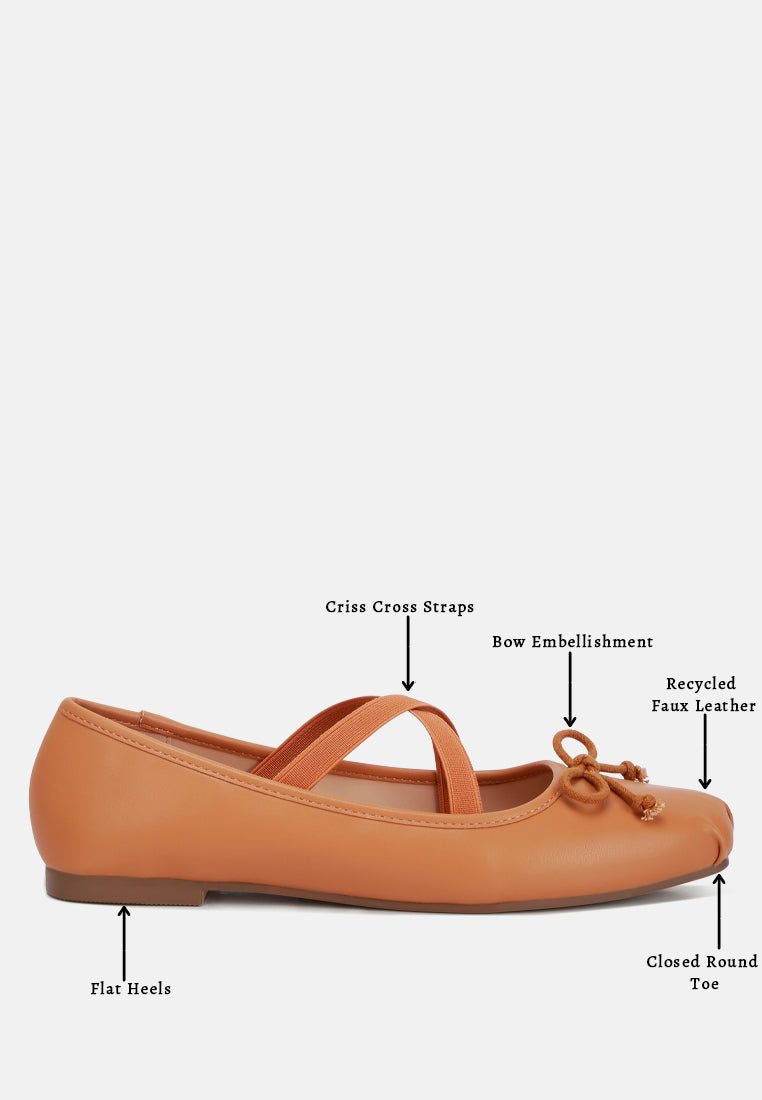 Leina Recycled Faux Leather Ballet Flats - Tigbul's Variety Fashion Shop