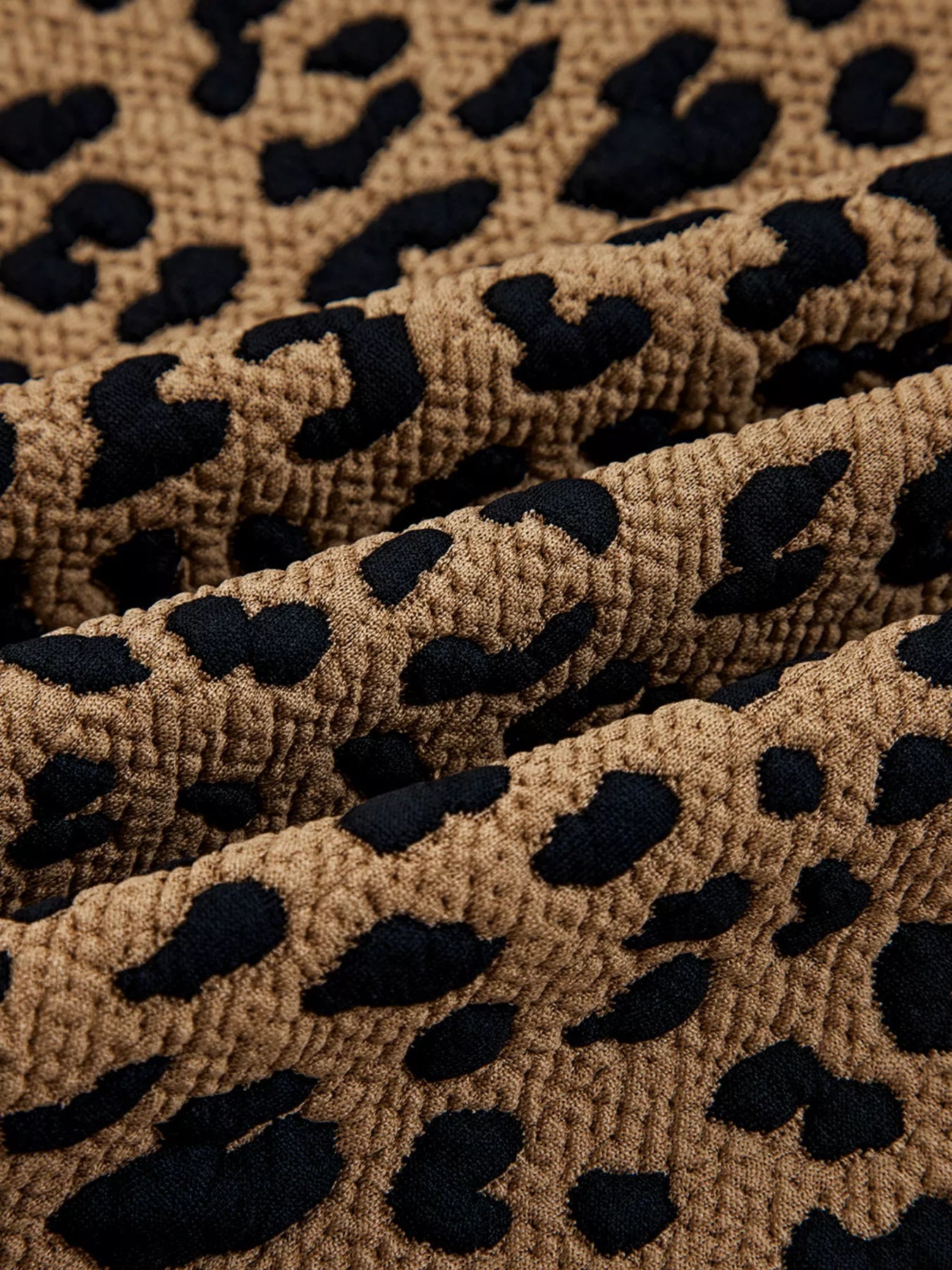 Leopard Print Quarter Zip Sweatshirt - Tigbul's Variety Fashion Shop