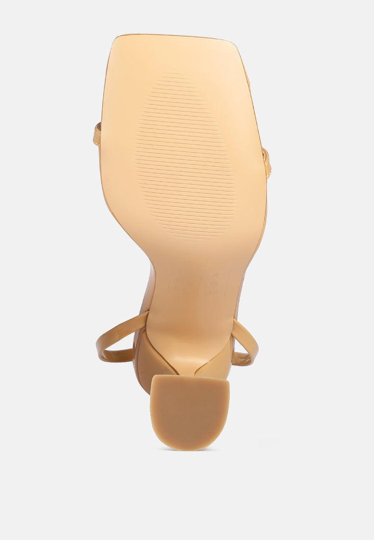 Lewk Strappy Tie Up Spool Heel Sandals - Tigbul's Variety Fashion Shop