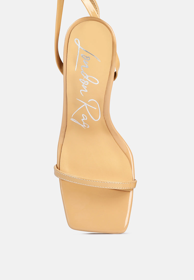 Lewk Strappy Tie Up Spool Heel Sandals - Tigbul's Variety Fashion Shop