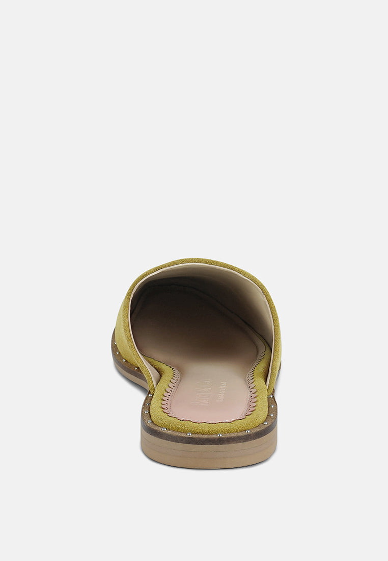 Lia Handcrafted Canvas Mules - Tigbul's Variety Fashion Shop