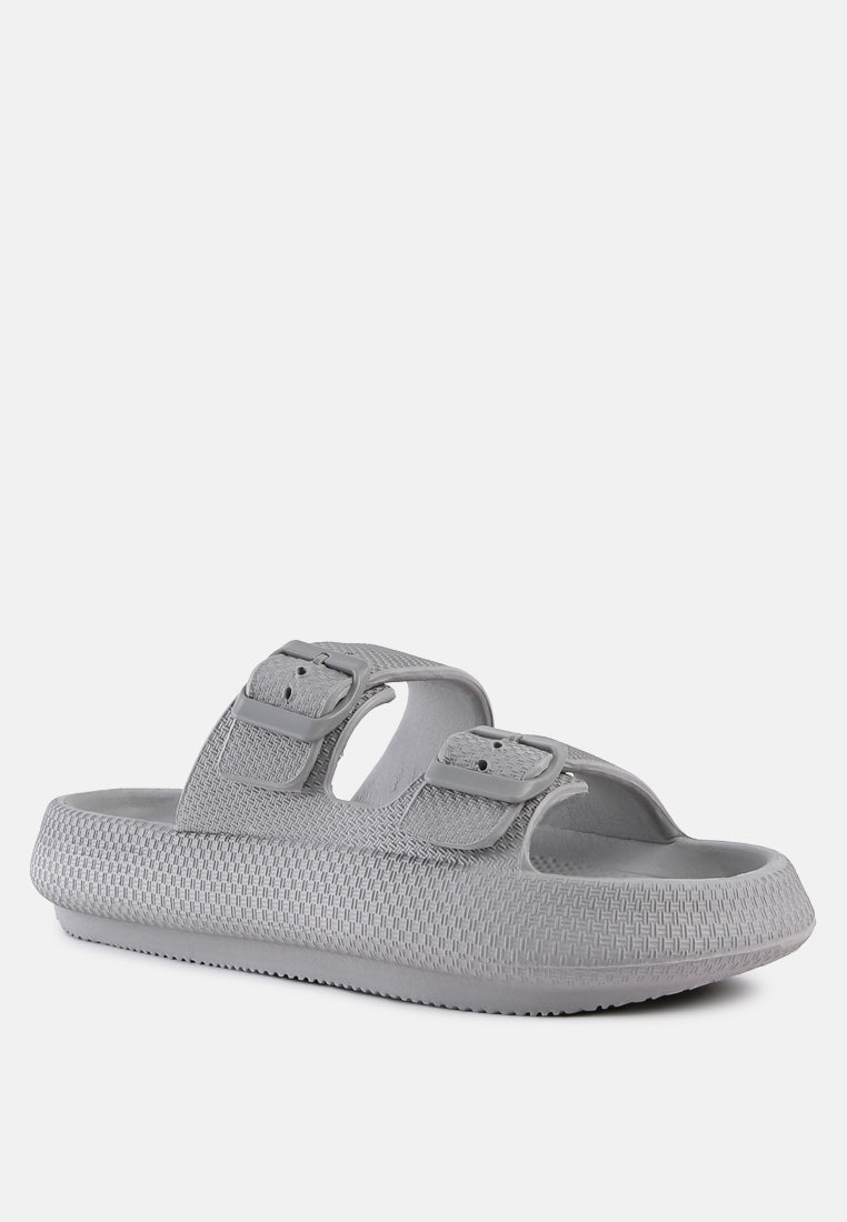 Loma Hovercraft Buckled Slides - Tigbul's Variety Fashion Shop