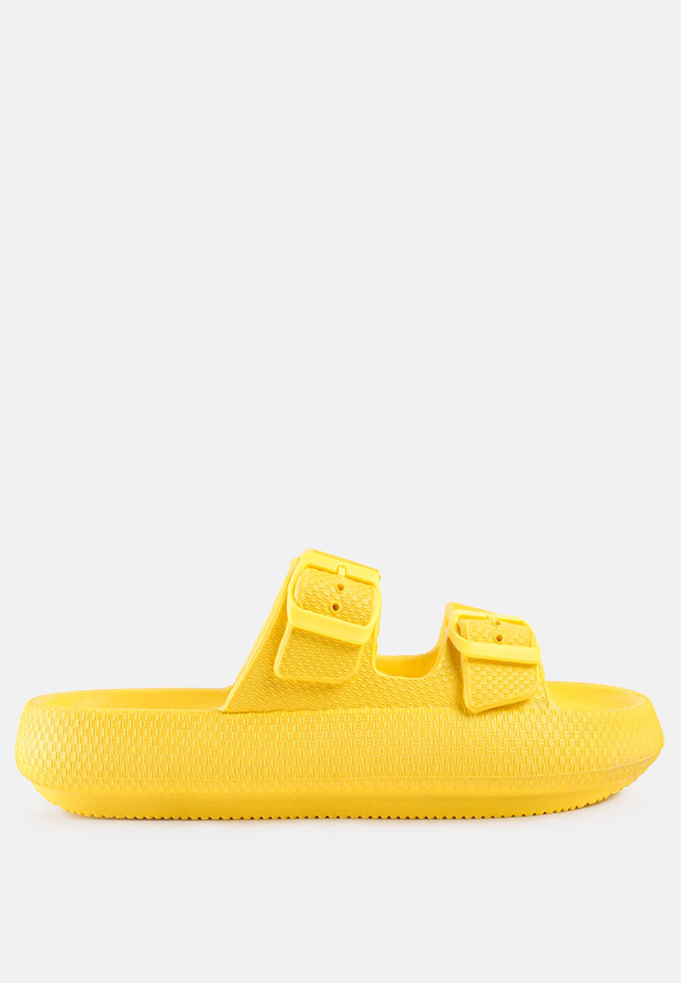 Loma Hovercraft Buckled Slides - Tigbul's Variety Fashion Shop