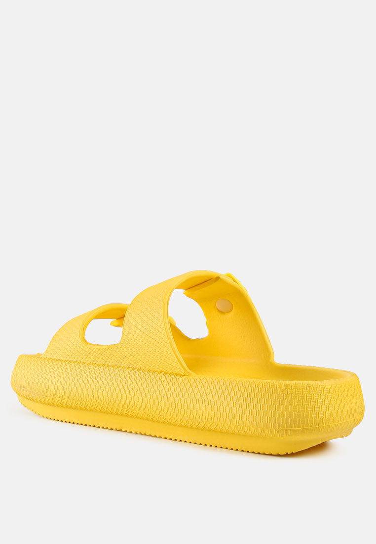Loma Hovercraft Buckled Slides - Tigbul's Variety Fashion Shop