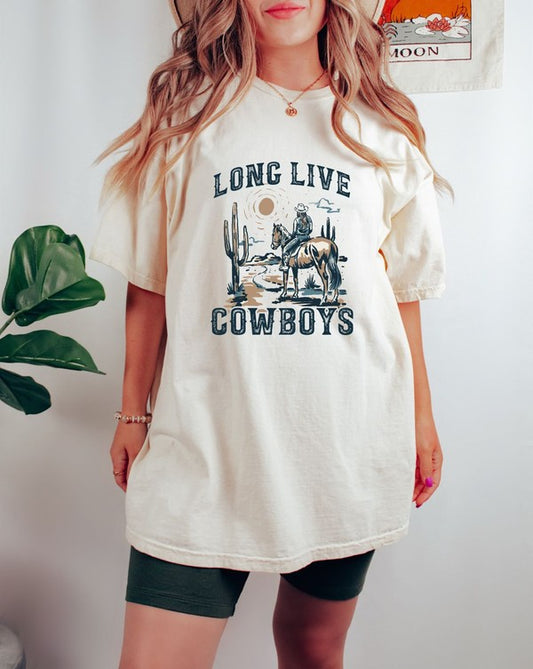 Long Live Cowboys Graphic Tee - Tigbul's Variety Fashion Shop