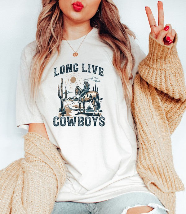 Long Live Cowboys Graphic Tee - Tigbul's Variety Fashion Shop