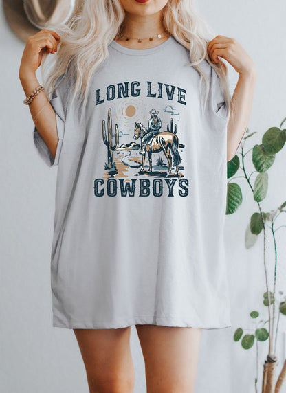 Long Live Cowboys Graphic Tee - Tigbul's Variety Fashion Shop