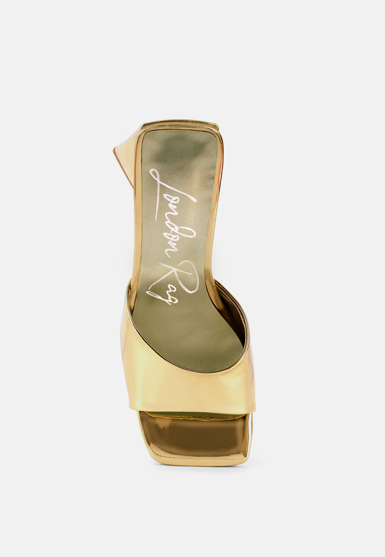 Lovebug Triangular Block Heel Sandals - Tigbul's Variety Fashion Shop