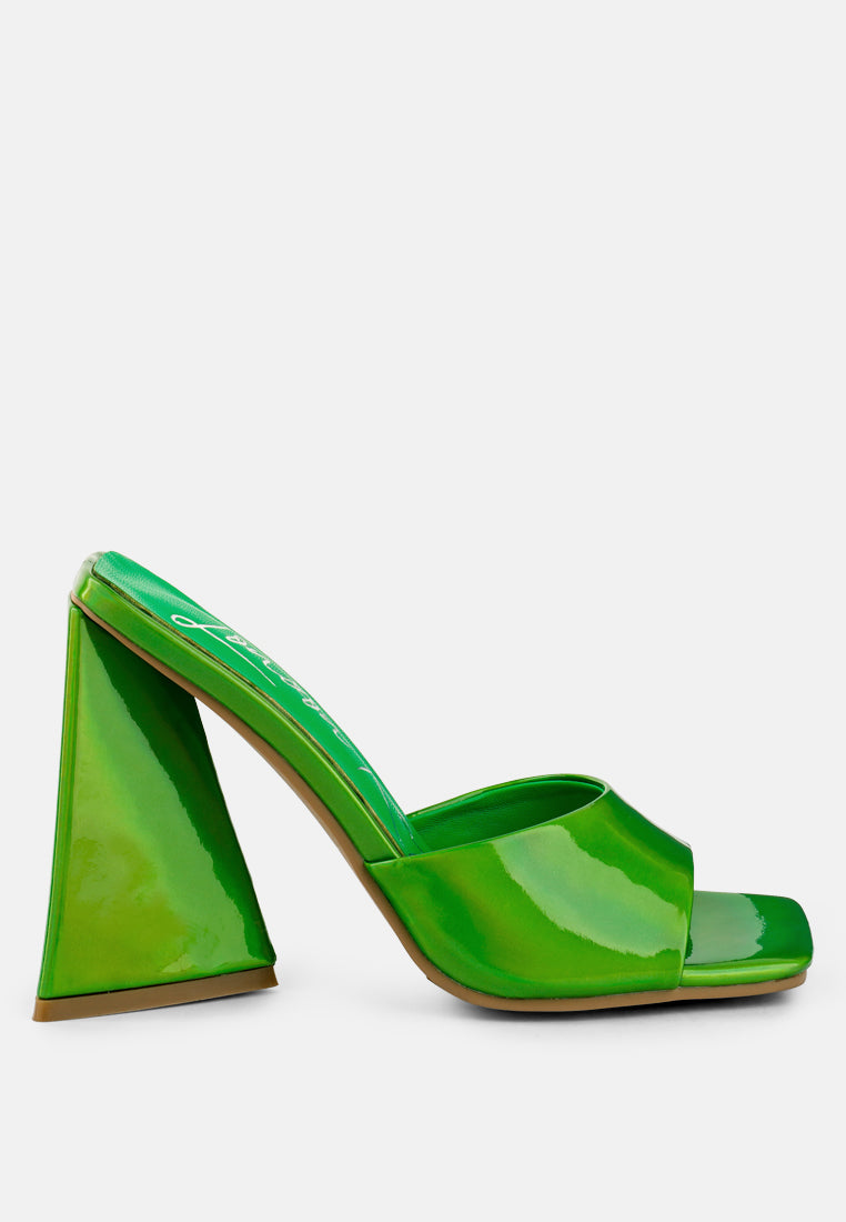 Lovebug Triangular Block Heel Sandals - Tigbul's Variety Fashion Shop