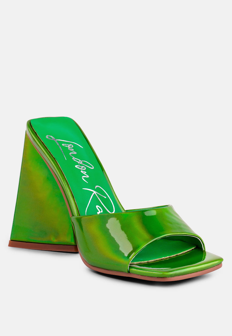 Lovebug Triangular Block Heel Sandals - Tigbul's Variety Fashion Shop