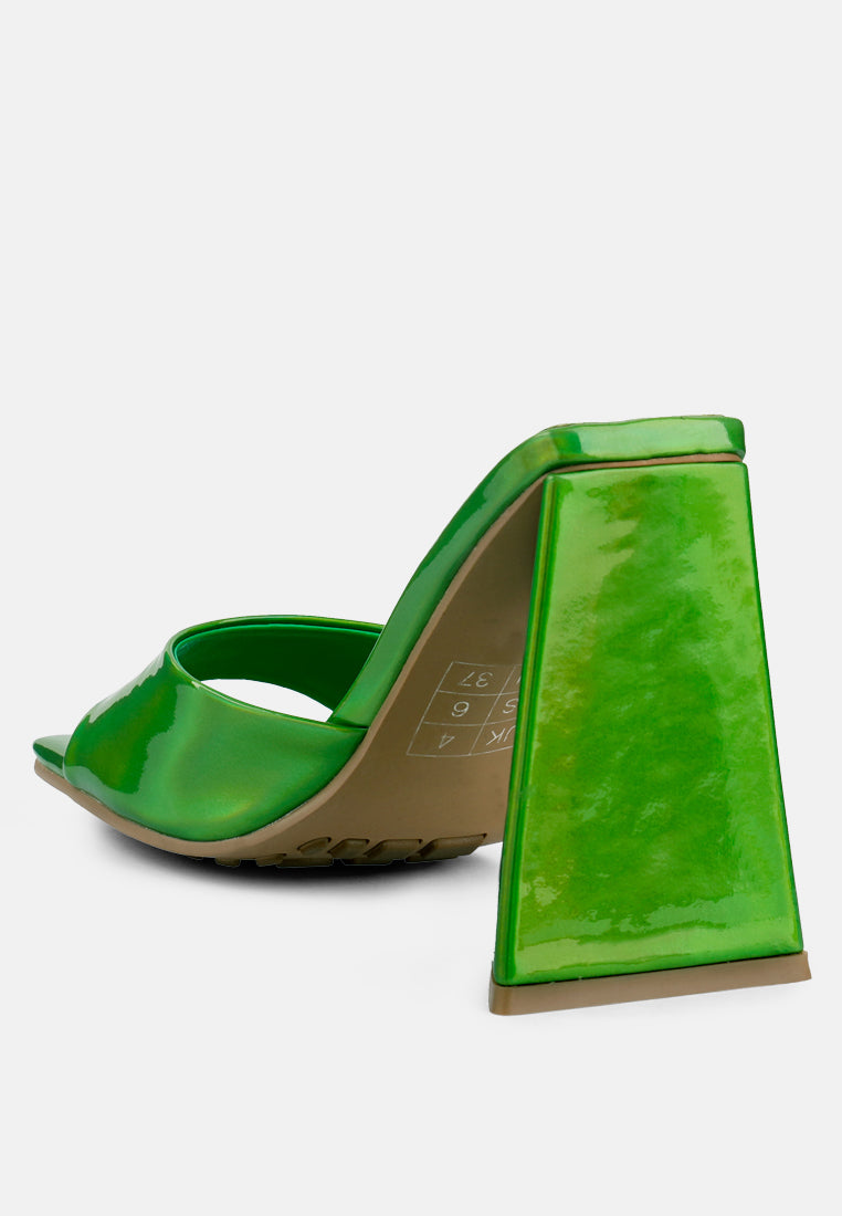 Lovebug Triangular Block Heel Sandals - Tigbul's Variety Fashion Shop