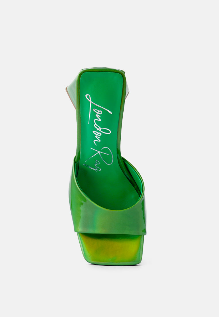 Lovebug Triangular Block Heel Sandals - Tigbul's Variety Fashion Shop