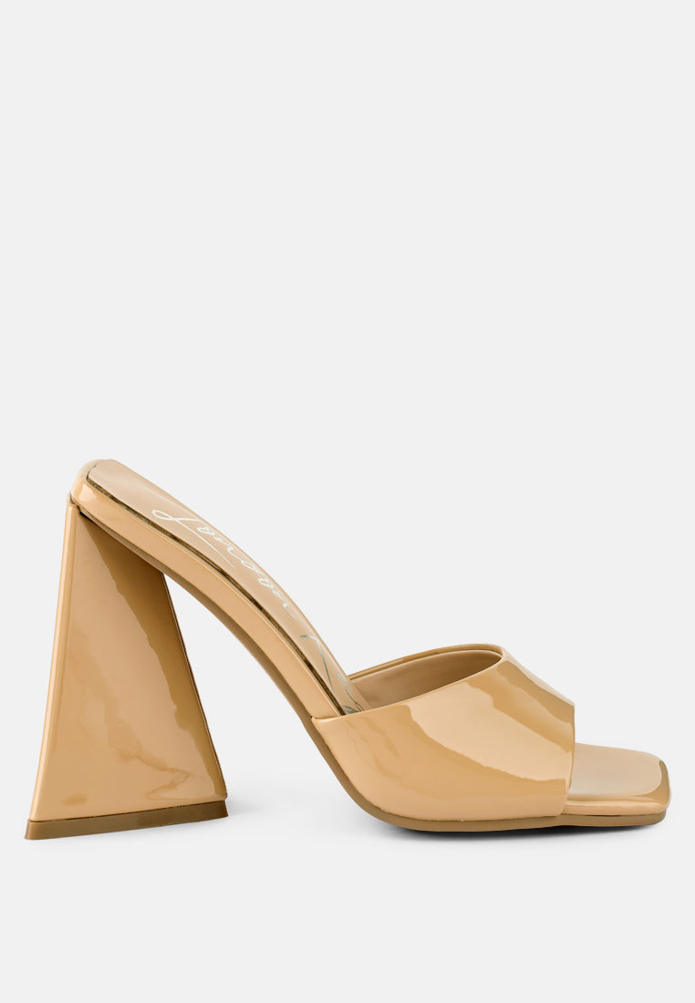 Lovebug Triangular Block Heel Sandals - Tigbul's Variety Fashion Shop