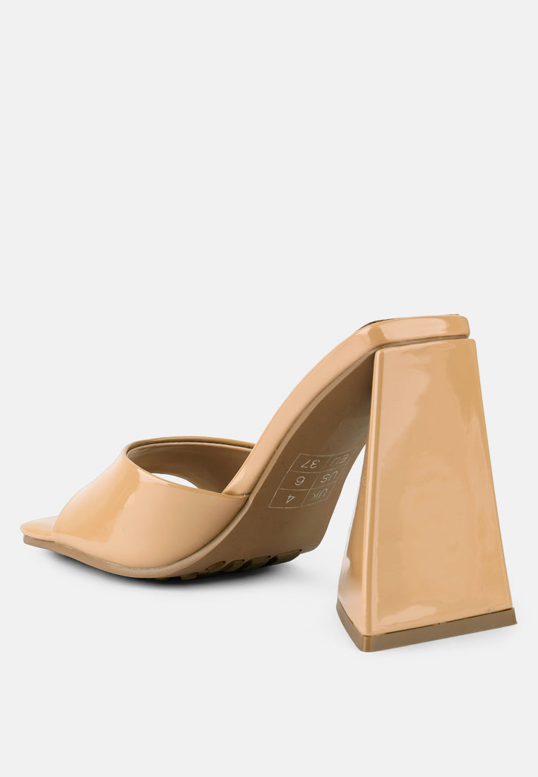 Lovebug Triangular Block Heel Sandals - Tigbul's Variety Fashion Shop