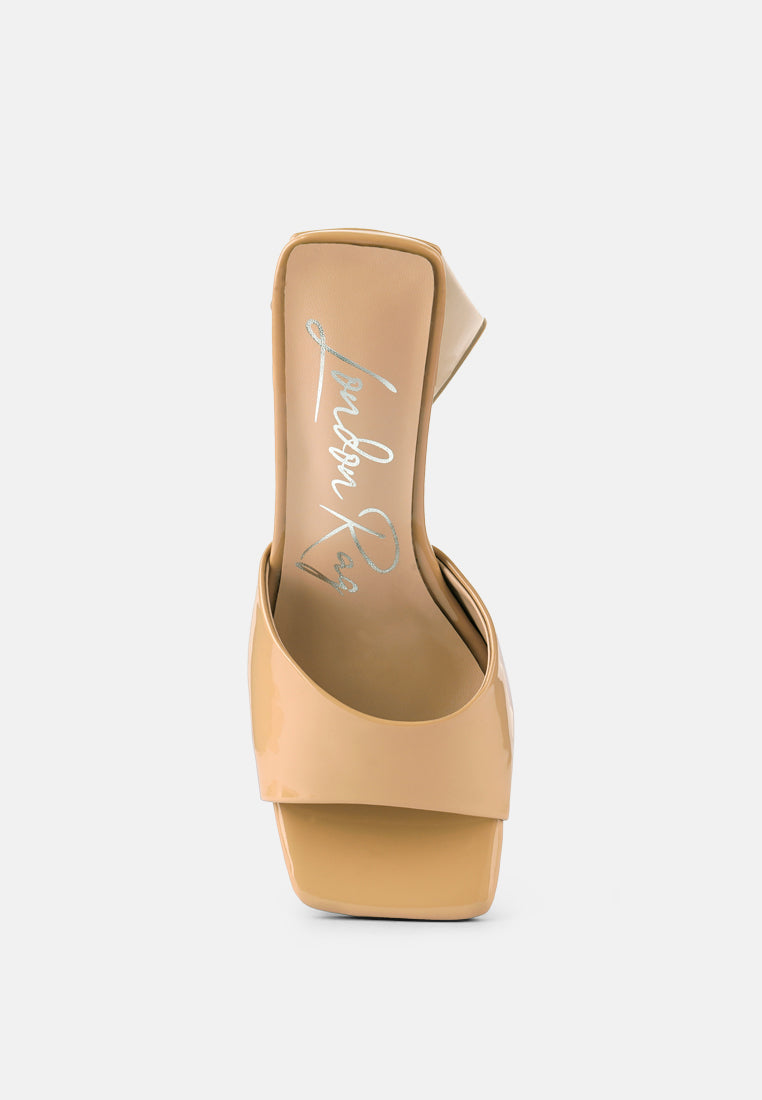 Lovebug Triangular Block Heel Sandals - Tigbul's Variety Fashion Shop