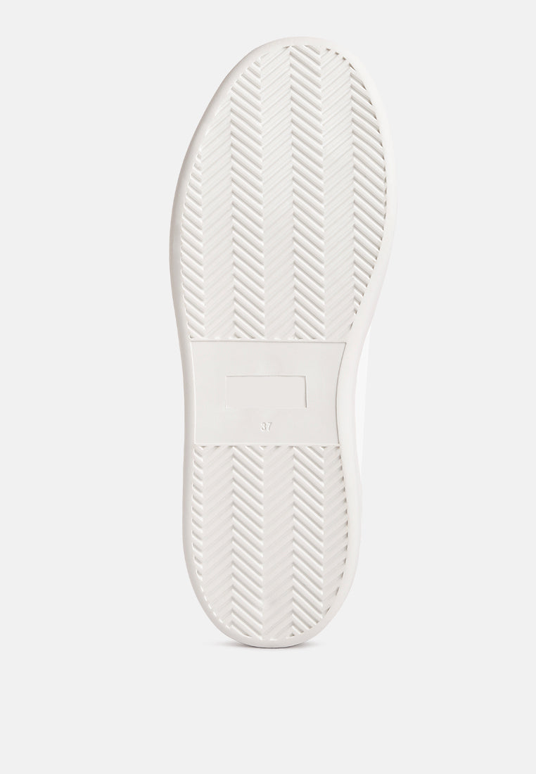 Loyalty Embroidery Detail Sneakers - Tigbul's Variety Fashion Shop
