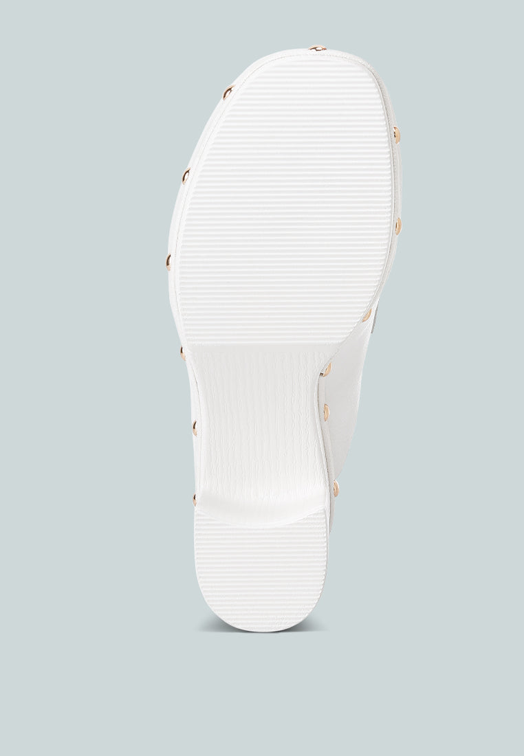 Lyrac Recycled Leather Platform Clogs - Tigbul's Variety Fashion Shop