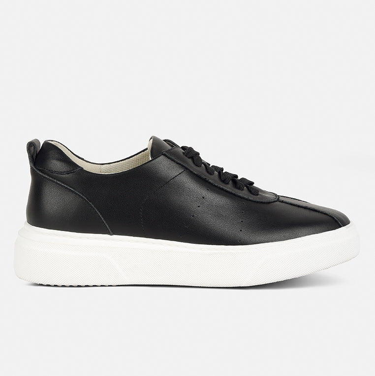 Magull Solid Lace Up Leather Sneakers - Tigbul's Variety Fashion Shop