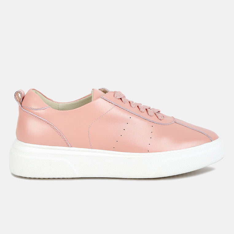Magull Solid Lace Up Leather Sneakers - Tigbul's Variety Fashion Shop