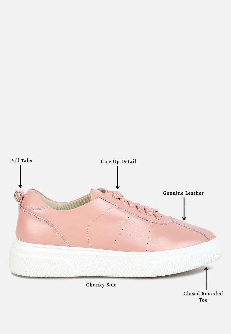 Magull Solid Lace Up Leather Sneakers - Tigbul's Variety Fashion Shop