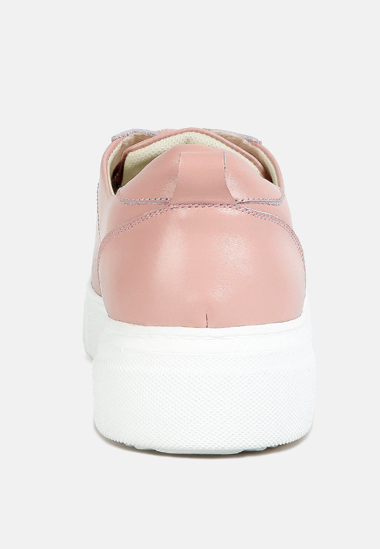 Magull Solid Lace Up Leather Sneakers - Tigbul's Variety Fashion Shop