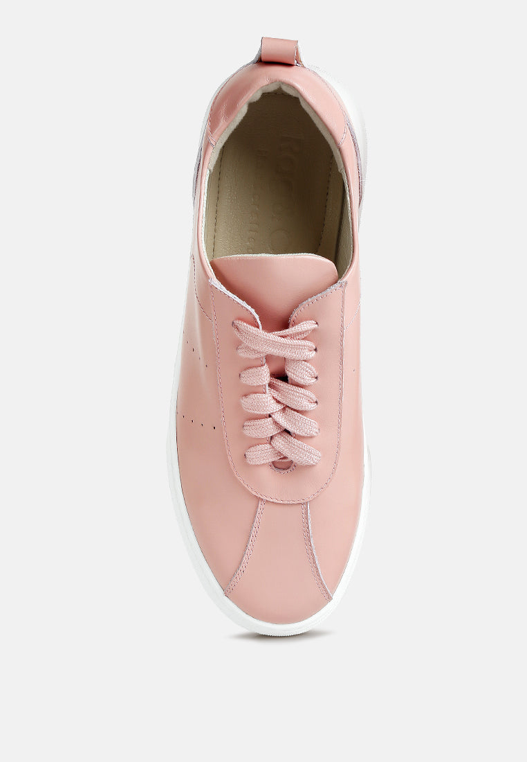 Magull Solid Lace Up Leather Sneakers - Tigbul's Variety Fashion Shop