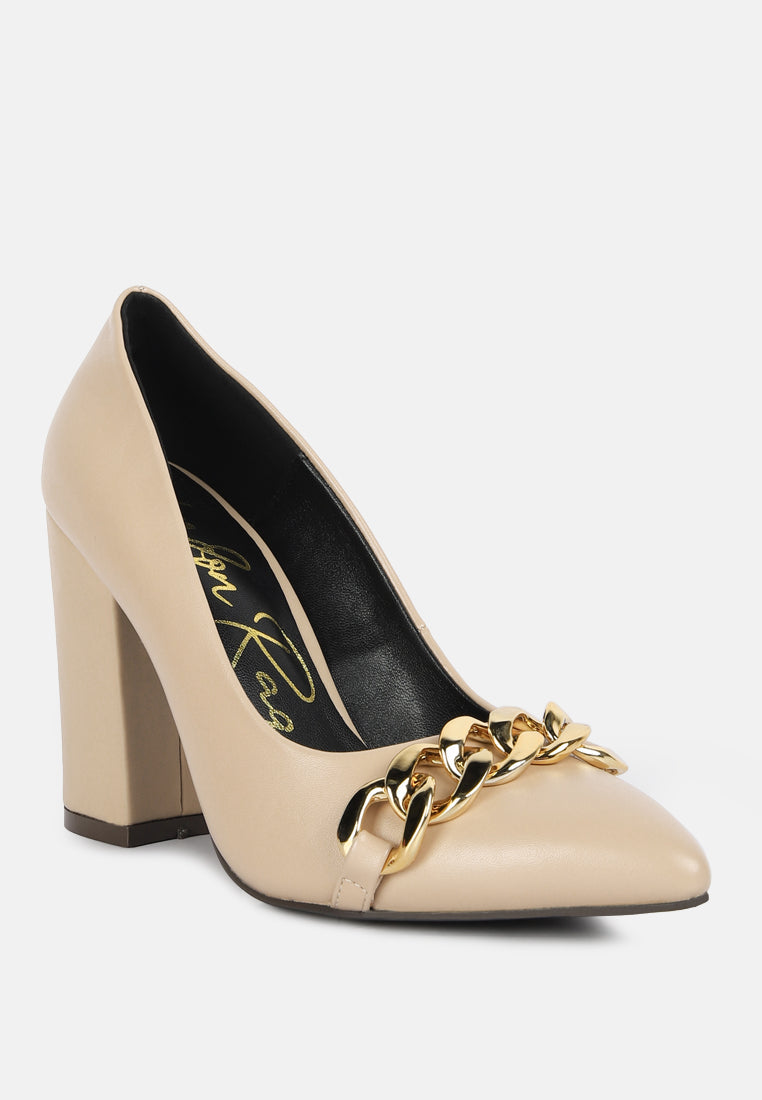 Majesty Block Heel Pumps - Tigbul's Variety Fashion Shop