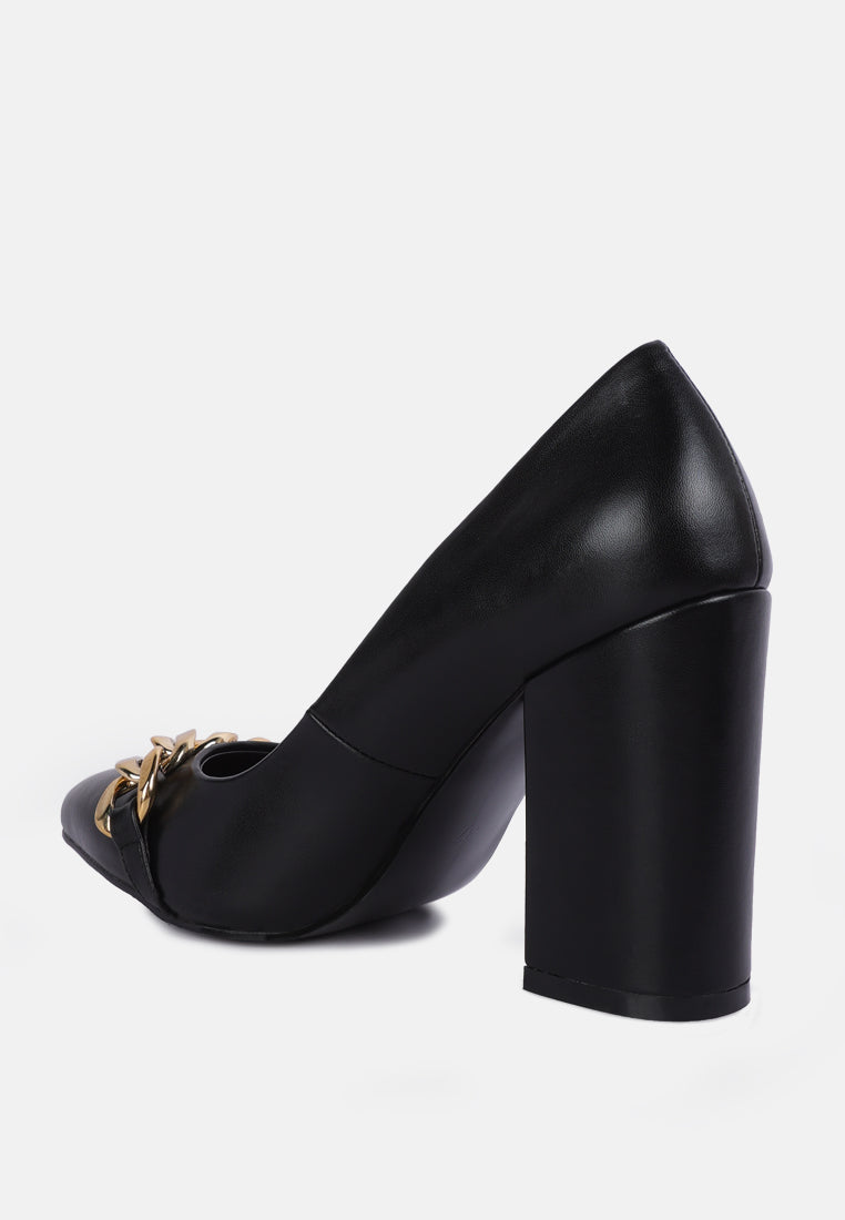 Majesty Block Heel Pumps - Tigbul's Variety Fashion Shop
