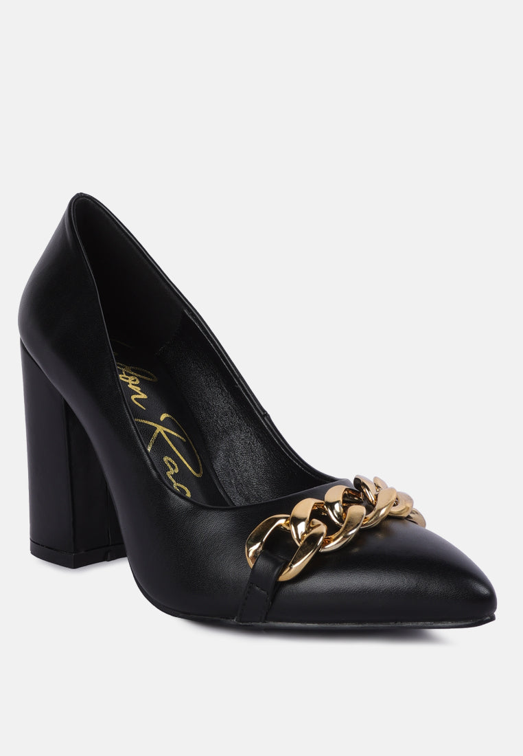 Majesty Block Heel Pumps - Tigbul's Variety Fashion Shop