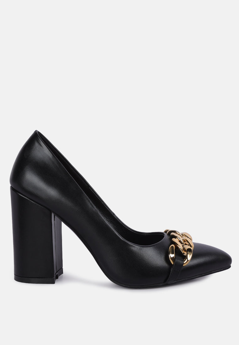 Majesty Block Heel Pumps - Tigbul's Variety Fashion Shop