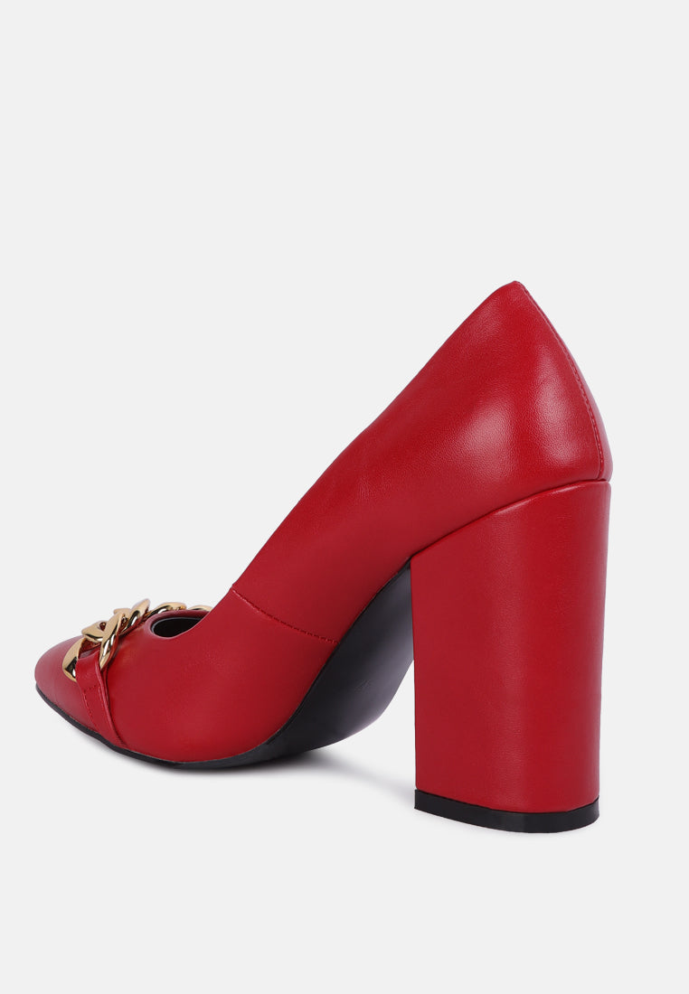 Majesty Block Heel Pumps - Tigbul's Variety Fashion Shop
