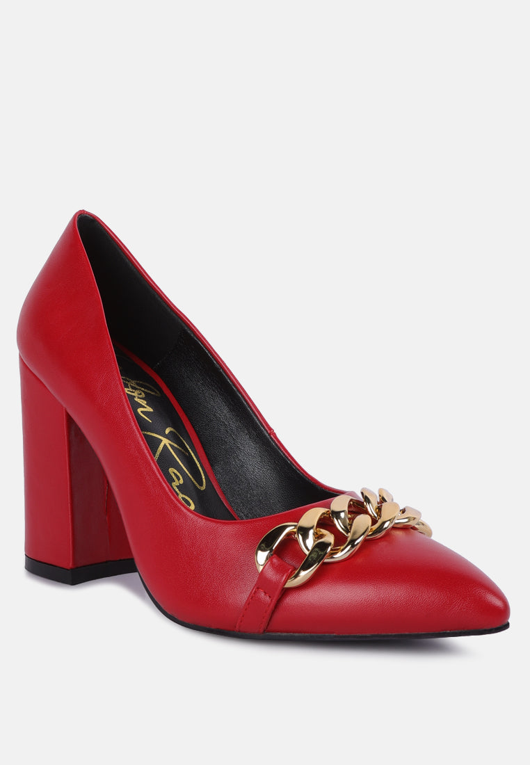 Majesty Block Heel Pumps - Tigbul's Variety Fashion Shop