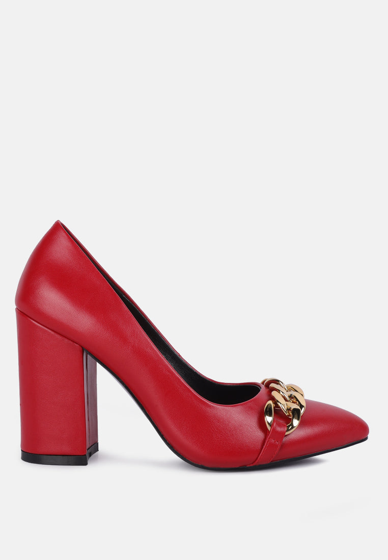 Majesty Block Heel Pumps - Tigbul's Variety Fashion Shop