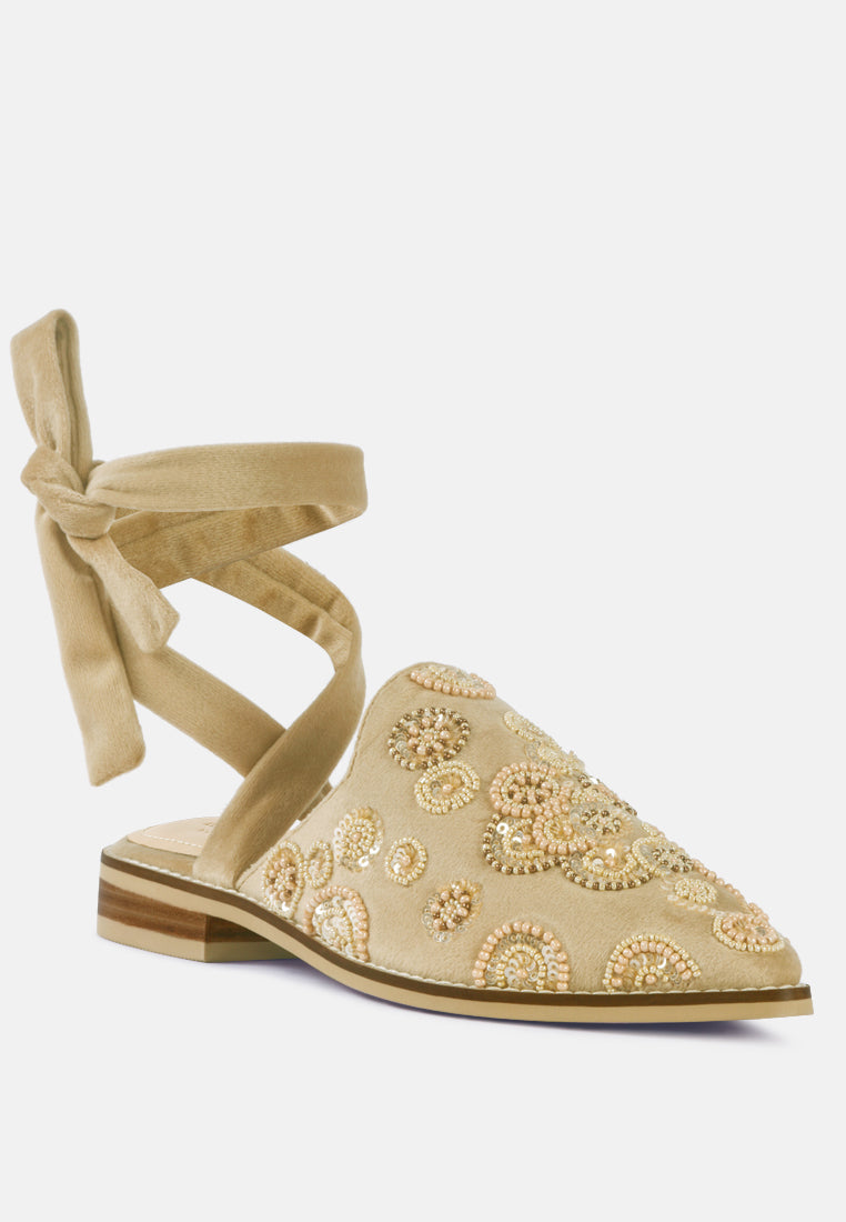 Mande Embroidered Mules - Tigbul's Variety Fashion Shop