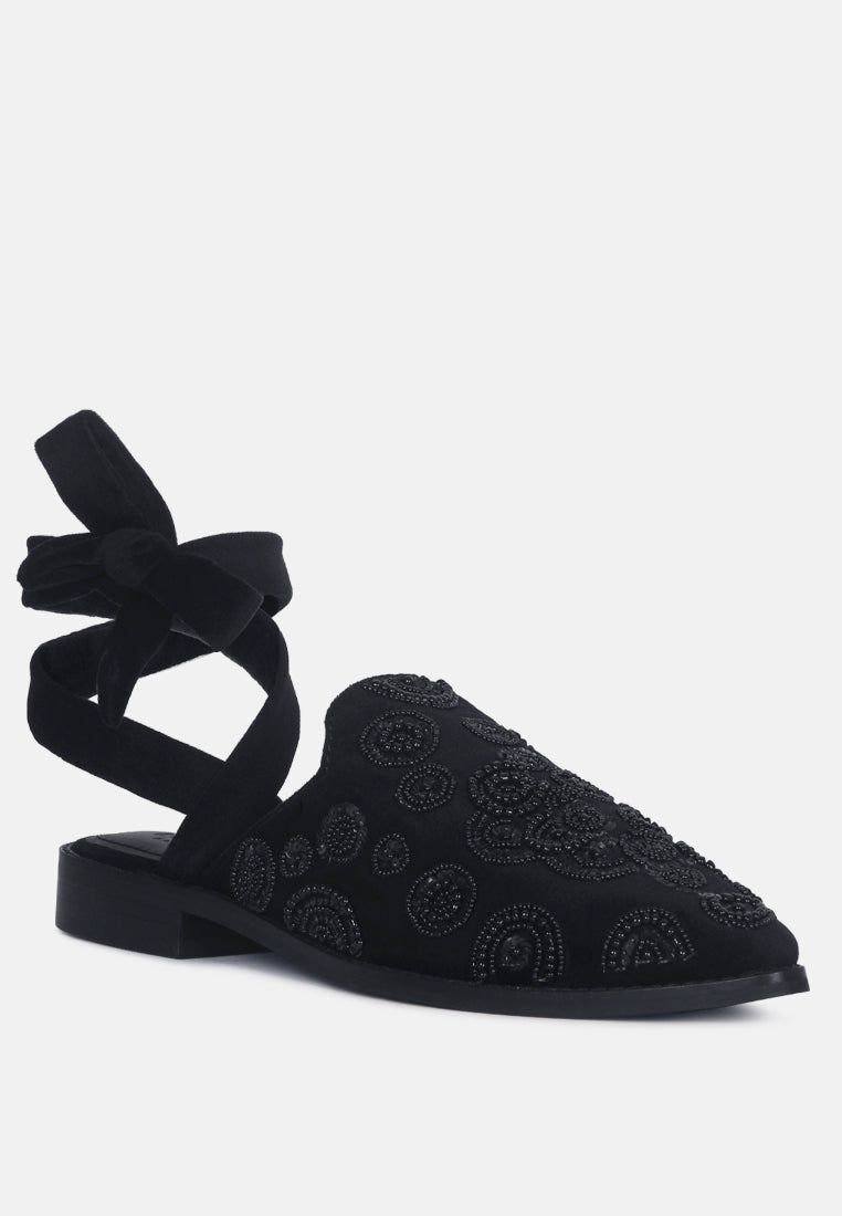 Mande Embroidered Mules - Tigbul's Variety Fashion Shop