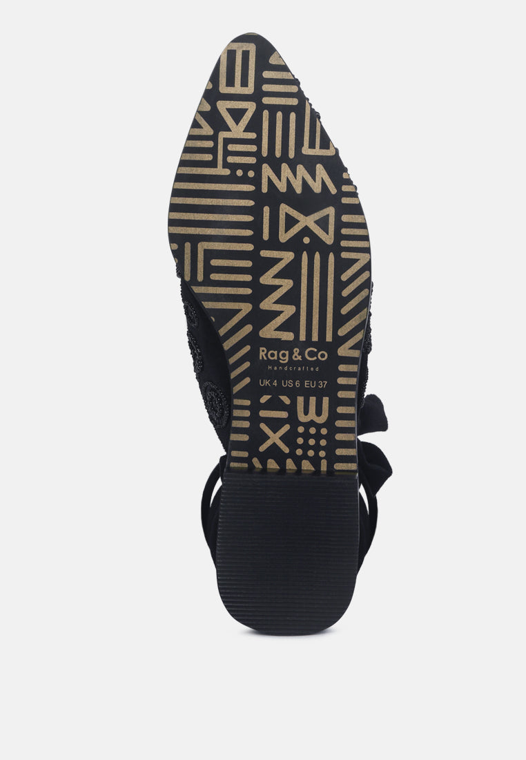 Mande Embroidered Mules - Tigbul's Variety Fashion Shop