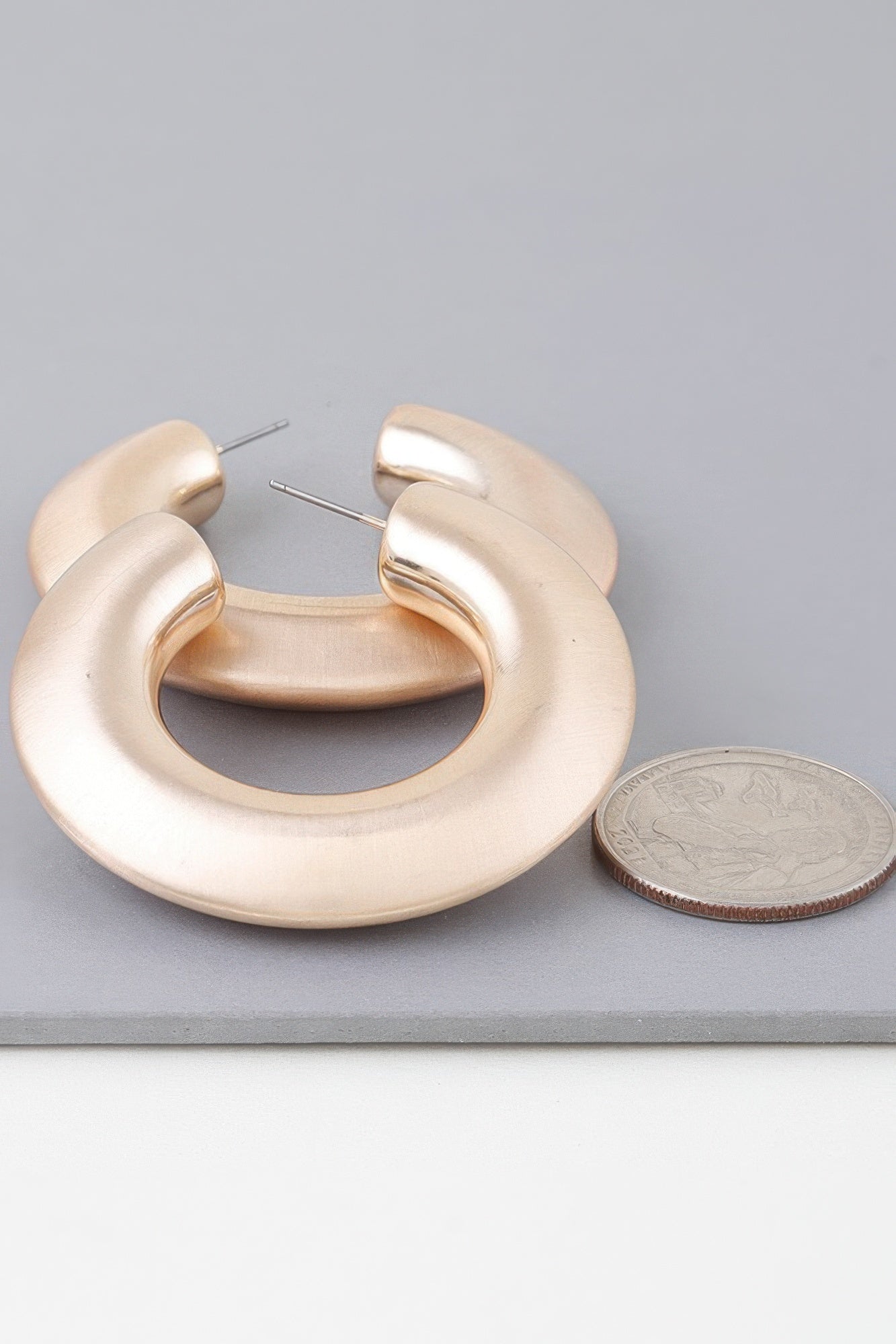 Matte Modern Hoop Earrings - Tigbul's Variety Fashion Shop